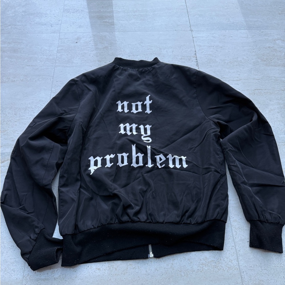 Black bomber jacket